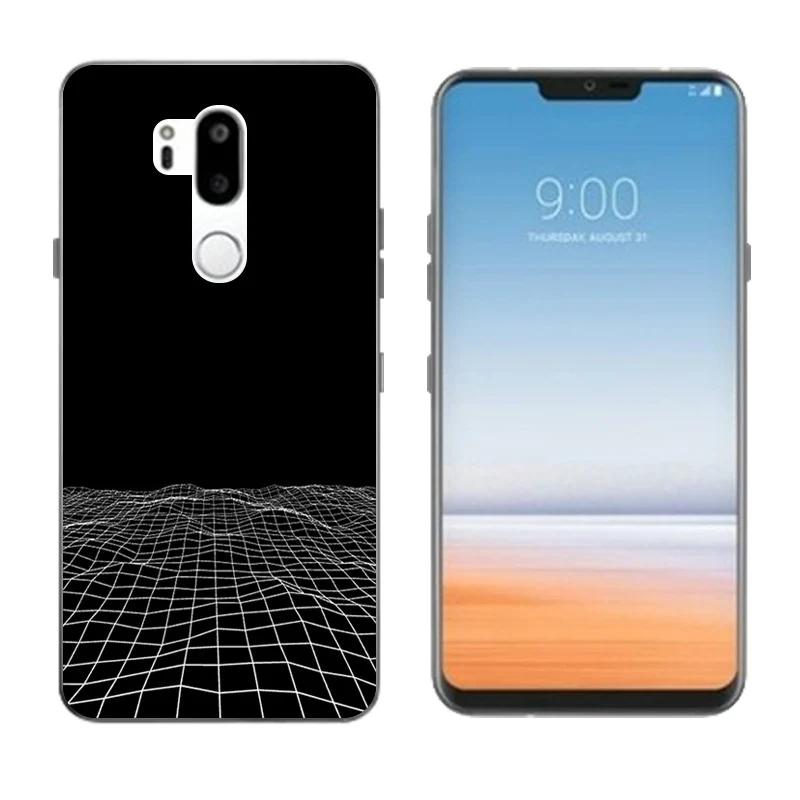 6.1 inch for LG G7 Soft Slim TPU Phone Cases ThinQ Clear Silicone Gel Back Covers G710 Botanic Printing Coque |