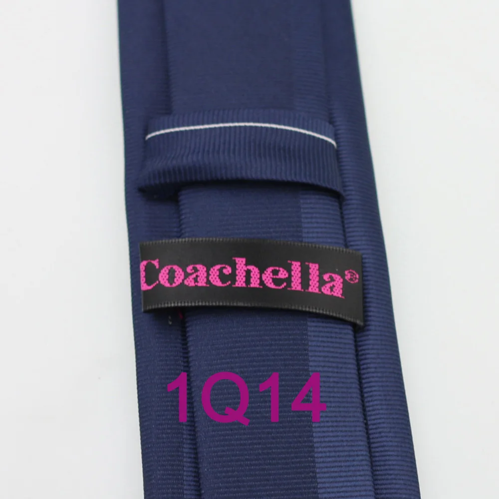 Галстуки YIBEI Coachella тёмно-синие галстуки тонкие с белыми вертикальными полосками