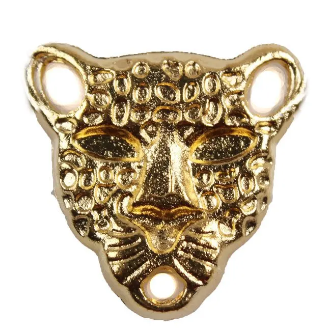 75 шт./лот прекрасный леопардовый Head позолота сплав подвески талисманы Fit