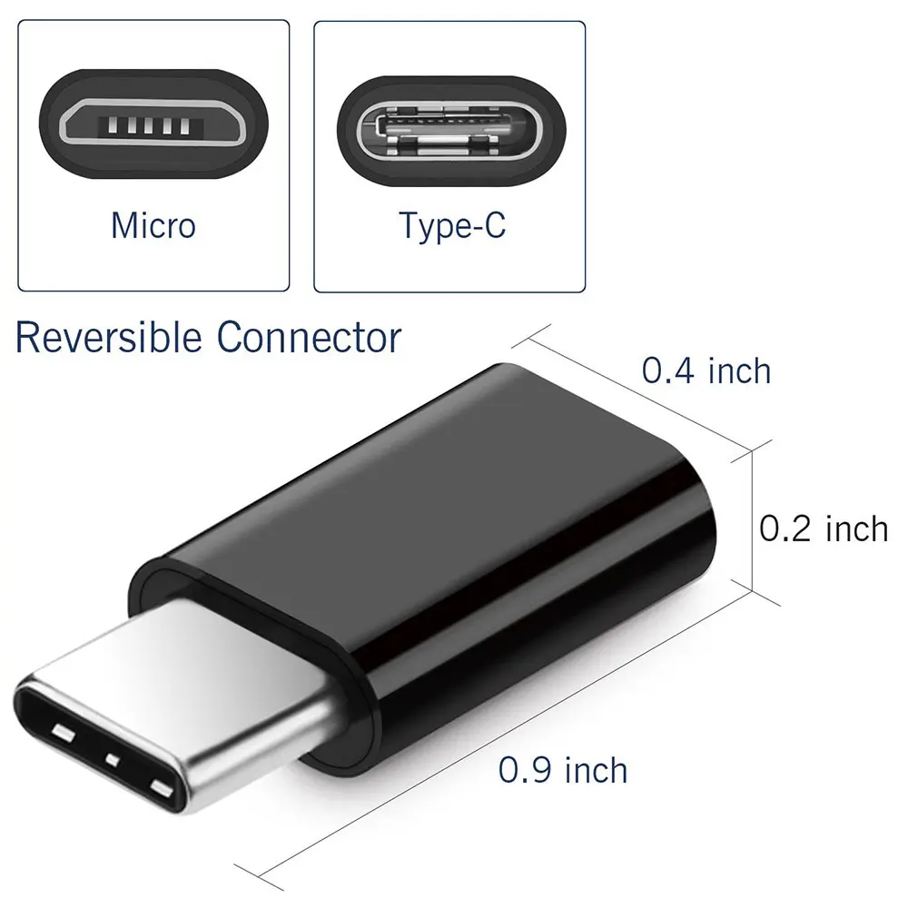 Адаптер Ascromy 3 шт. USB C к Micro для OnePlus 5 6 5T LG G5 G6 Samsung Galaxy S9 Plus S8 Note 8 Type 1 конвертер Typec |
