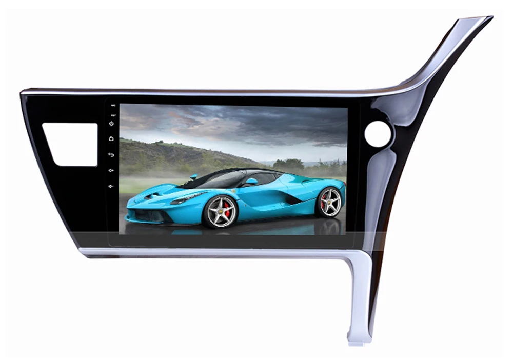 Sinosmart Android 8,1 2Din ips/QLED 2.5D экран автомобильный gps радио навигации плеер для Защитные чехлы для сидений, сшитые специально для Toyota Corolla влево/вправо для вождения