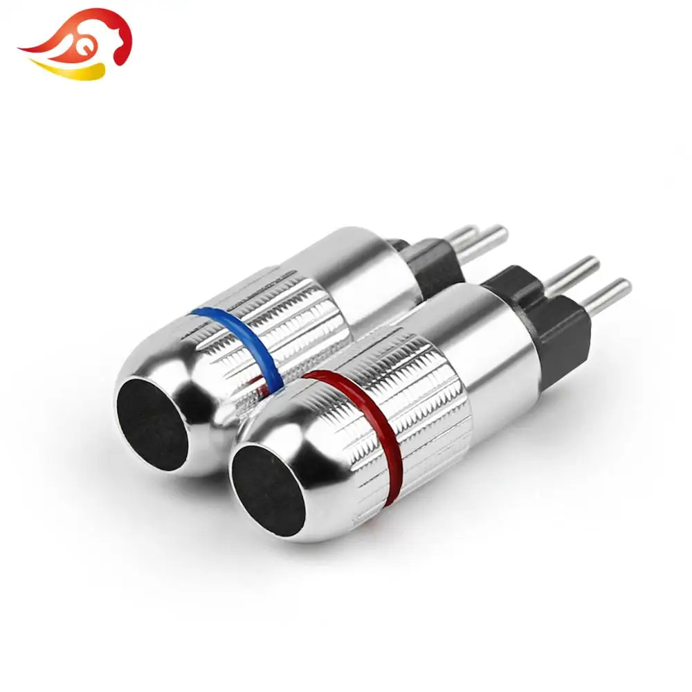 QYFANG 1Pair 0.78mm Earphone Pin 4-layer Rhodium Plated Plug For UM3X W4R UE18 JH16 Black Connector Textured Shell Metal Adapter |
