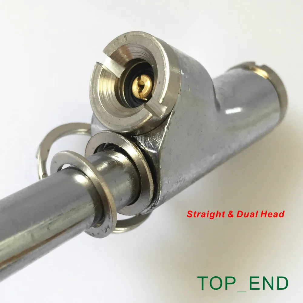 Бесплатная доставка 1 шт. хромированная двойная головка для давления в шинах