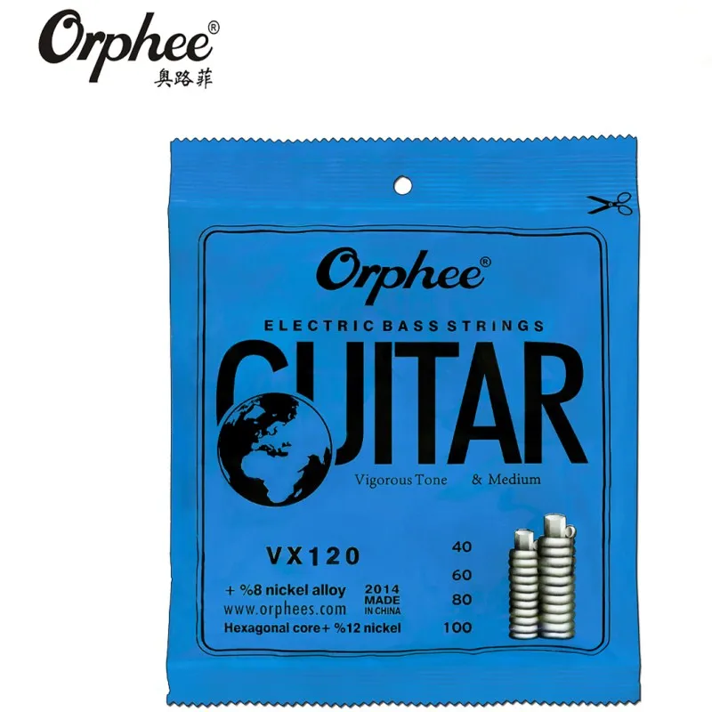 

Orphee VX120 040-100 Electric Bass Strings Nickel Alloy Vigorous Tone 4 Strings bass guitar