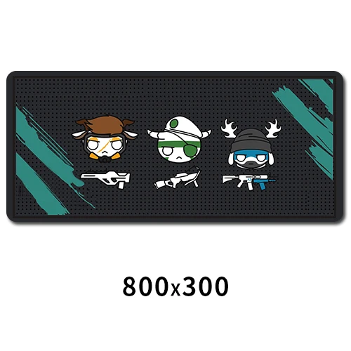 3 in 1 Sovawin Rainbow Six Siege коврик для мыши резиновый 800x300 мм супер большой коврик для компьютерной мыши игровой коврик для клавиатуры XL для настольного ноутбука ПК - Цвет: 3 in 1