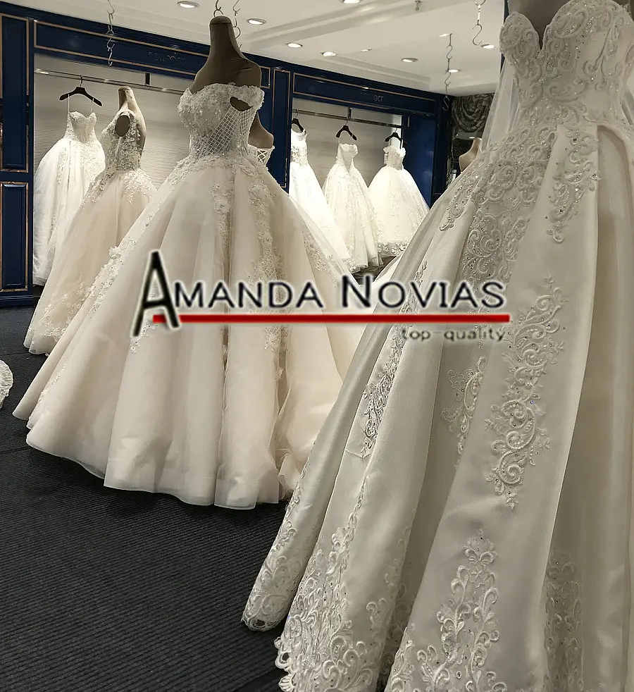 2019 популярное кружевное бальное платье роскошное свадебное Платье Amanda Novias