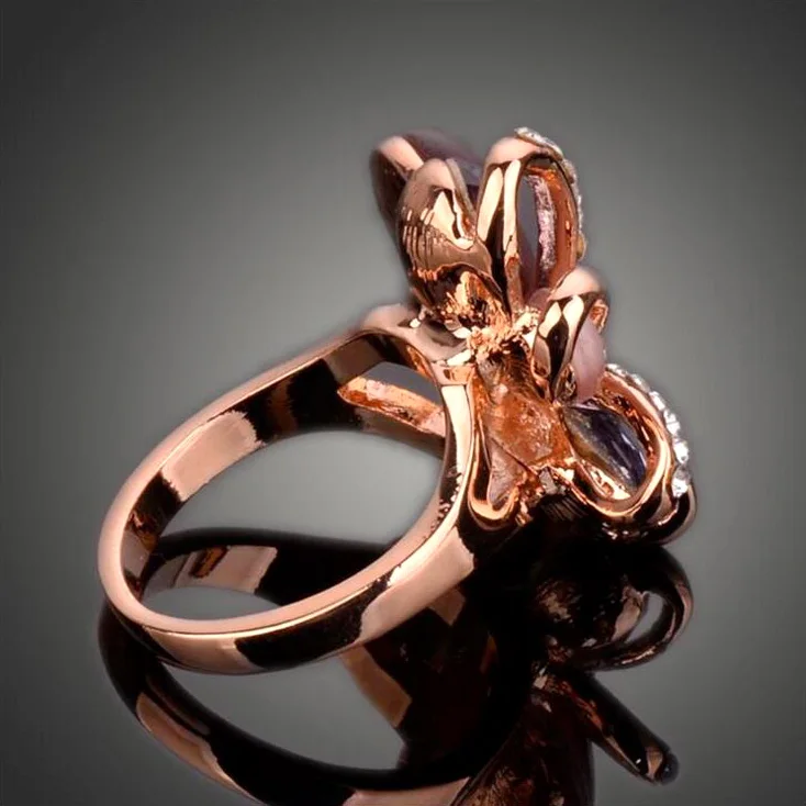 Кольцо в Корейском стиле с опалом женское элегантное Винтажное кольцо золотого