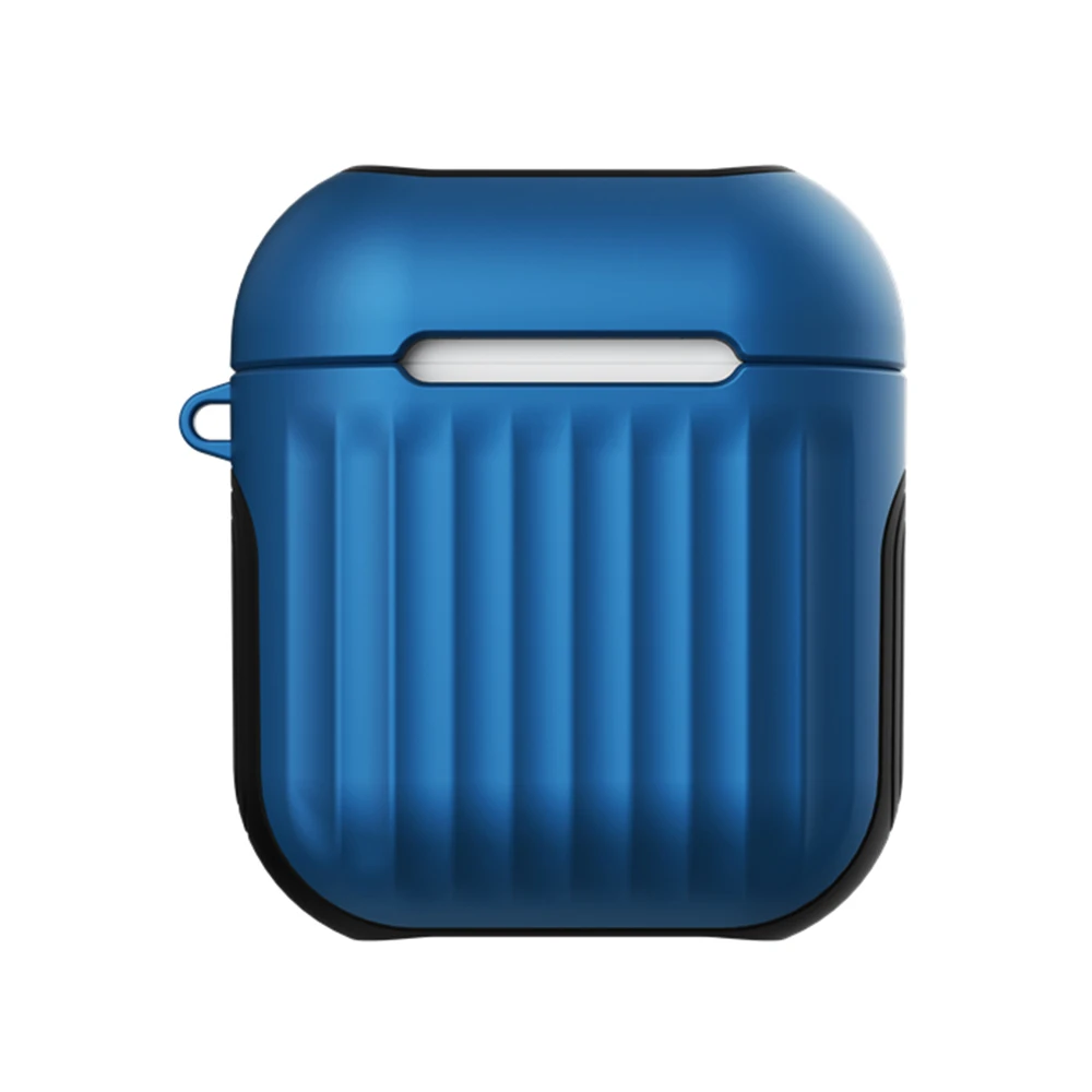 Blue 2 в 1 чехол для наушников Airpods, защитный чехол для наушников Airpods, Модный чехол для наушников Apple Airpods, 2, 1 проводная зарядная коробка - Цвет: Blue