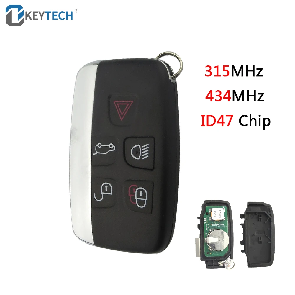 

Автомобильный Дистанционный смарт-ключ OkeyTech, 315 МГц, 434 МГц, чип ID47 5 BTN для Land Rover Discovery 4 Freelander для Range Rover Sport Evoque
