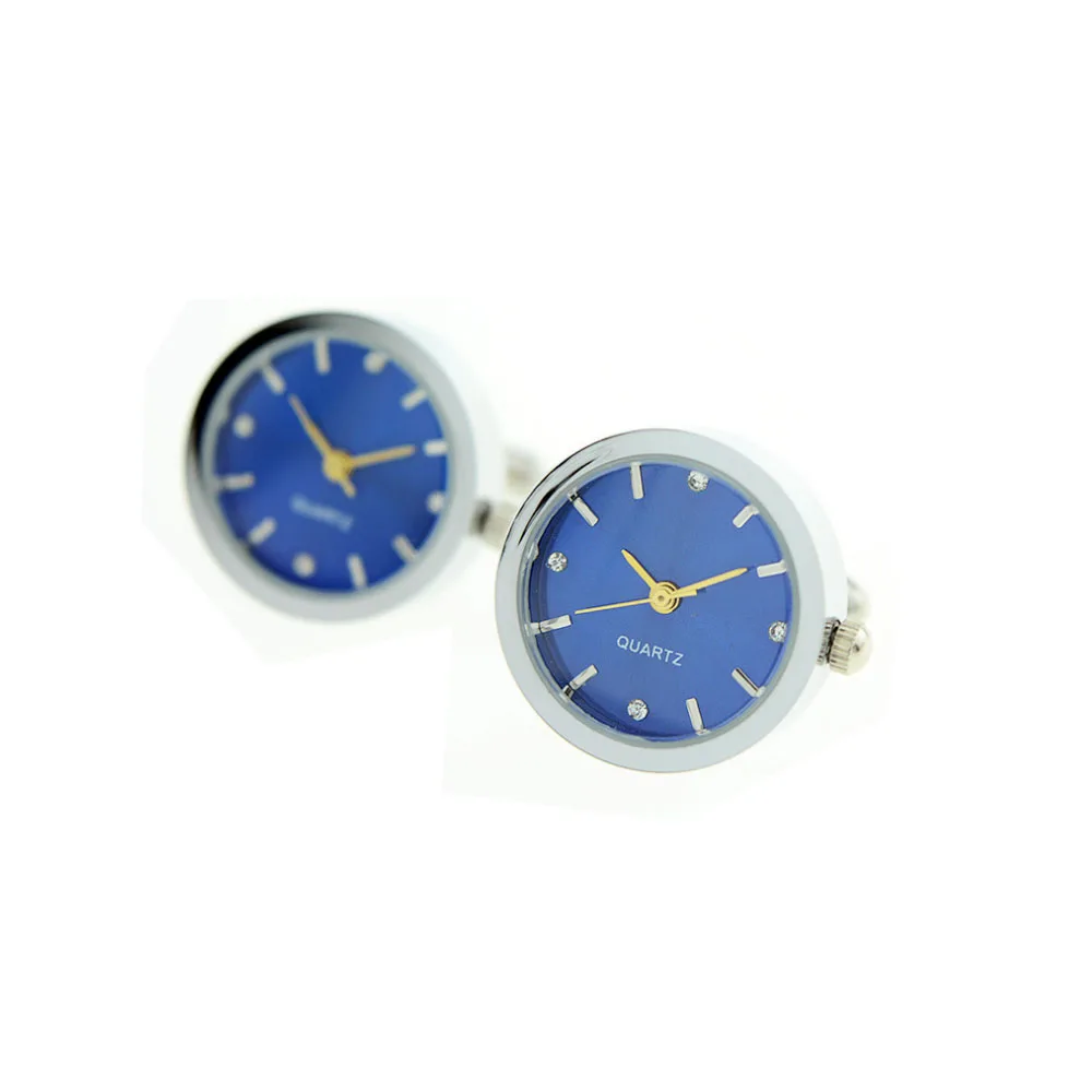 

New Arrival Real Watch Cufflinks Clock Cuff links With Battery tourbill Machine Quartz watch cuff links
