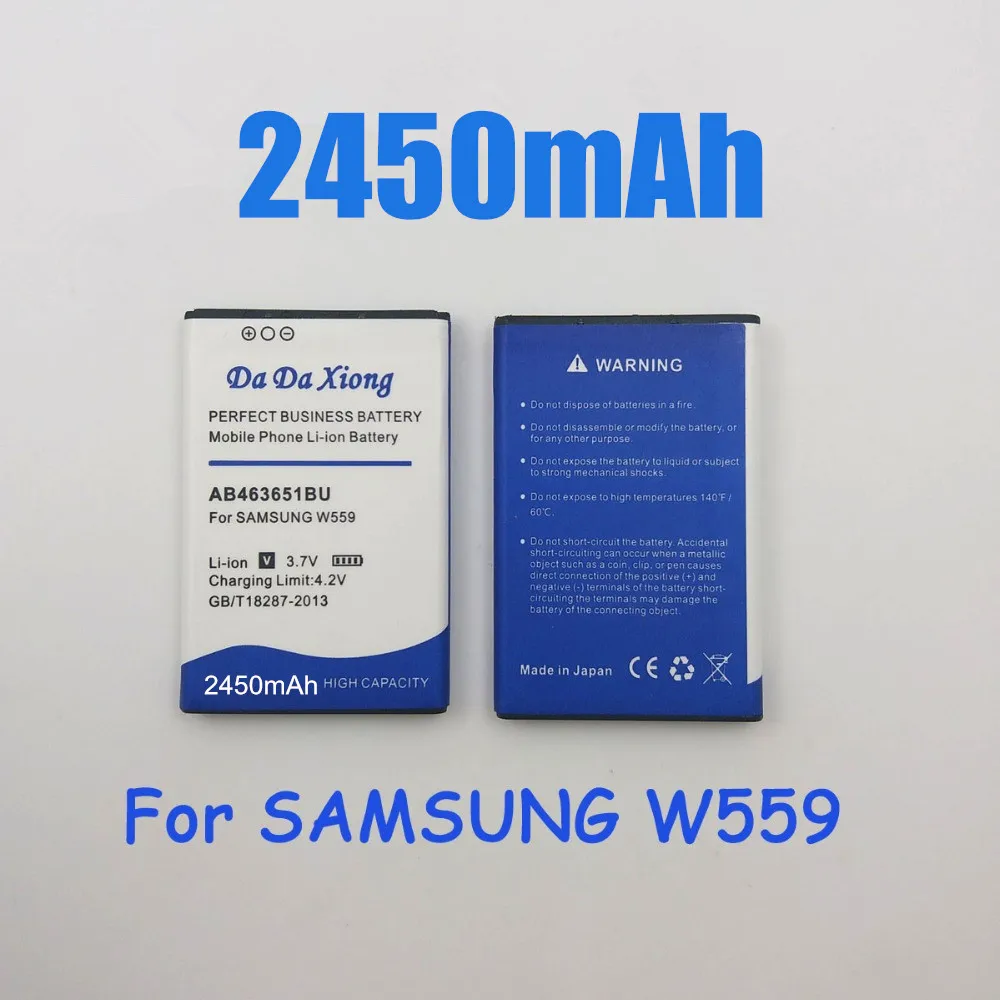 Аккумулятор AB463651BU AB463651BE 2450 мАч для Samsung S7070 S5608 S3370 L700 w559 S5628 C3222 F400 M7500 M7600 S3650 S3830
