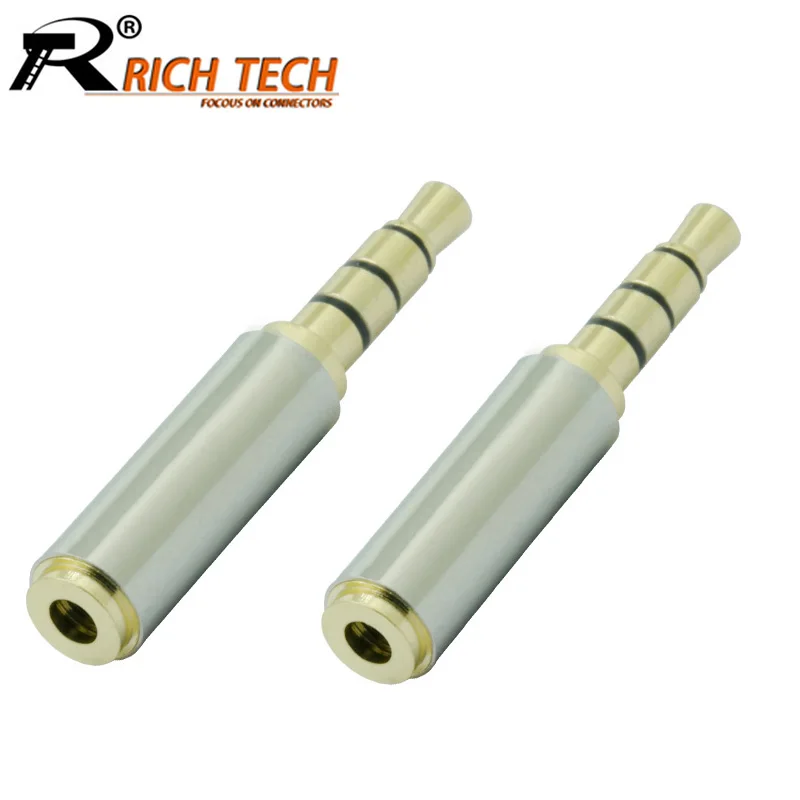 100 шт. стерео адаптер для наушников 2 5 мм на 3 мм|plug adapter connector|plug connectorplugs wholesale |