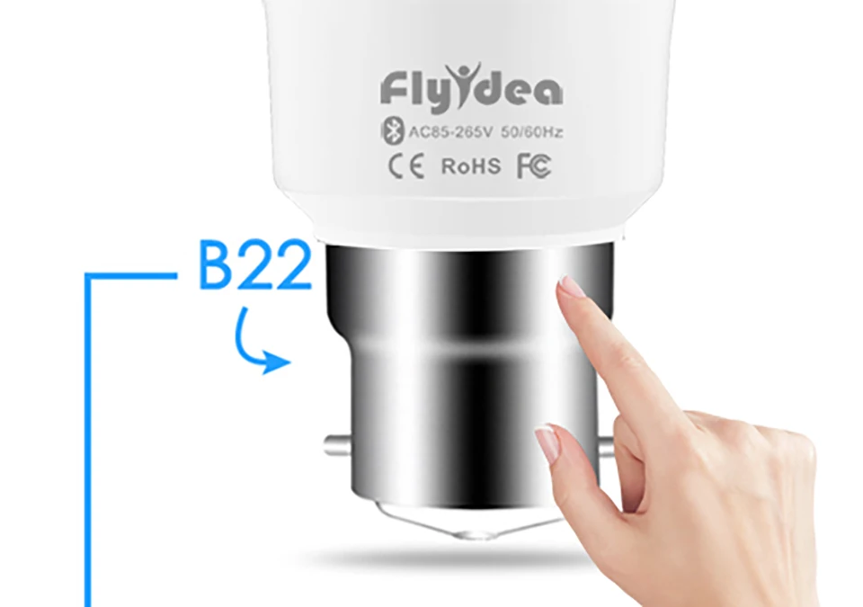 Умный светодиодный Беспроводной лампочка Bluetooth E27 10 Вт RGB Меняющие цвет лампы Регулируемый AC 85-265 V приложение Управление IOS/Android лампада