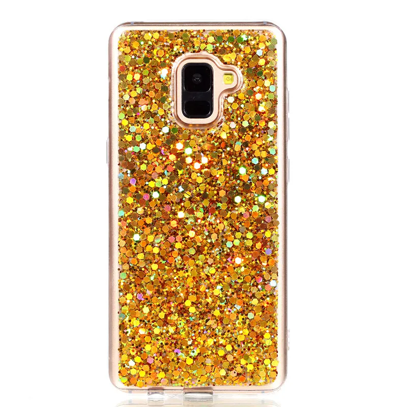 Для Samsung A8 Plus 2018 A730 чехол цветной Блестящий Силиконовый ТПУ гелевый мягкий для Galaxy
