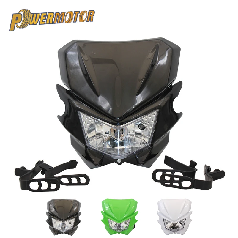 Мотоциклетная универсальная передняя фара 12 V 35 W H4 обтекаемые фары для KLX KX 110 WR250F