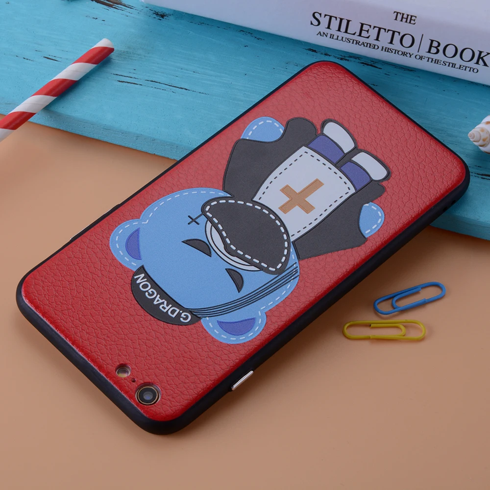 Дергаться Носки с рисунком медведя из мультика чехол для iPhone 6 s синий медведь
