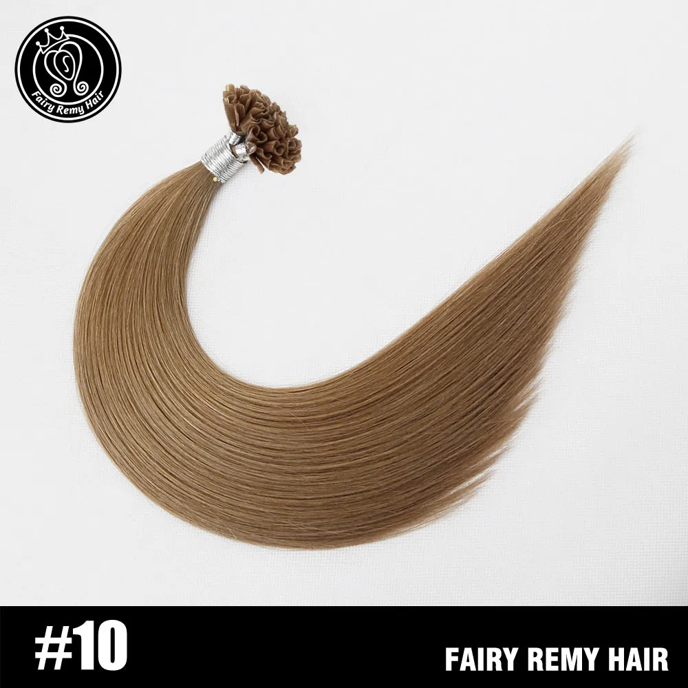 #10 Сказочные волосы remy 22 дюйма 1 г/прядь настоящие Реми натуральные u-кончики натуральные волосы для наращивания светлые цветные пряди волос на капсулах 50 г - Цвет: #10