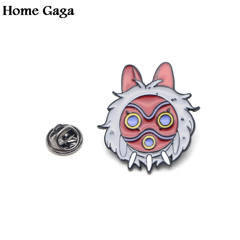 Homegaga Princess Mononoke diy Zinc tie cartoon Pins backpack clothes brooches for men women hat decoration badges medals D1451