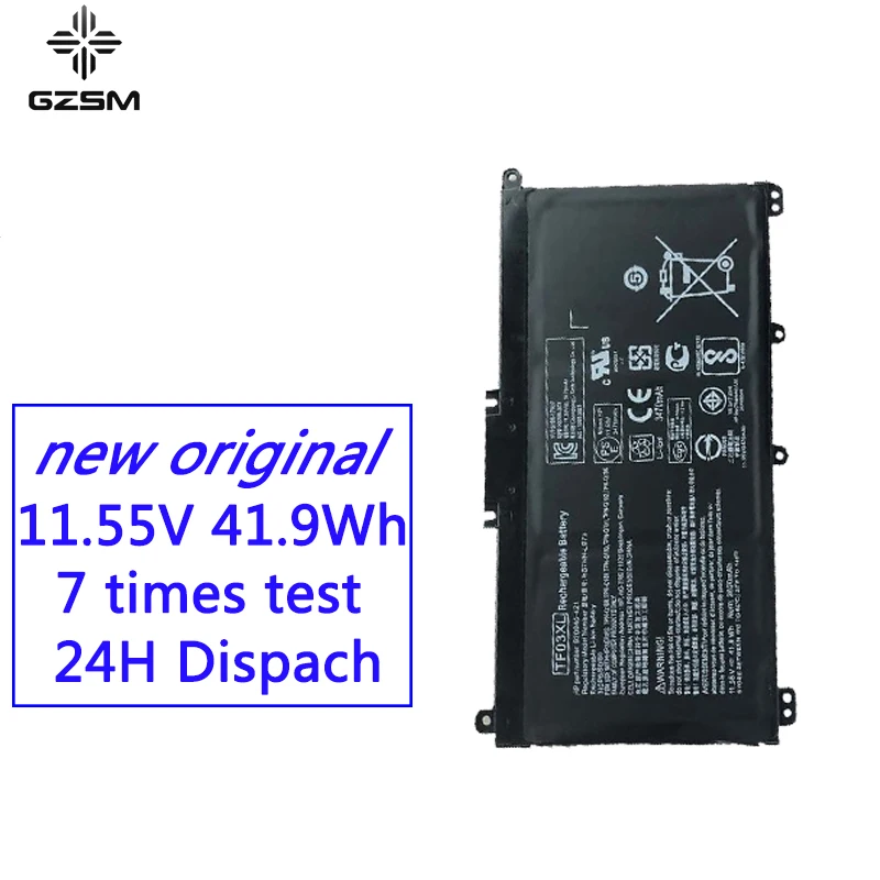 GZSM батарея для ноутбука TF03XL HSTNN LB7J LB7X HP Pavilion 15 CD 920046 421 920070 855