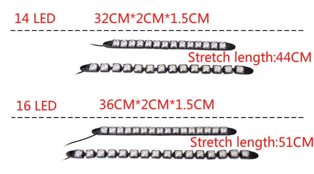 JURUS 2X 6-20 светодиодный s автомобильный COB Светодиодная лента 12 В противотуманный светильник s дальнего света DRL гибкий дневной ходовой светильник автомобильный-Стайлинг автомобильные аксессуары