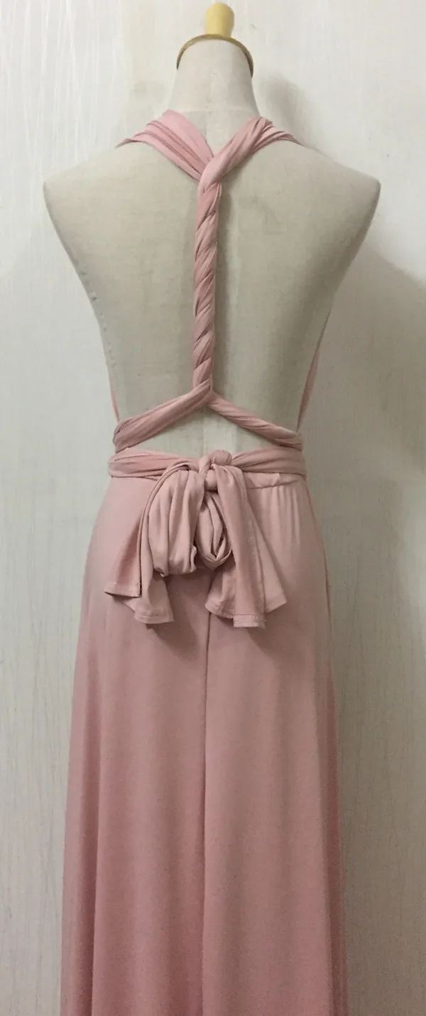Лето Boho Сексуальный Длинное платье подружек невесты многоканальных Обёрточная бумага Кабриолет Бесконечность Макси платье выдалбливают повязки партии платье Vestidos