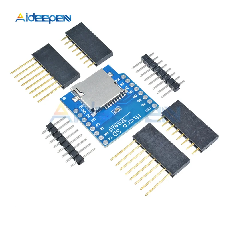 

Micro SD Card Shield For WeMos D1 mini TF Card Module Expanding Board With Pins For Arduino