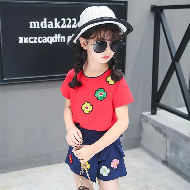 Daiyi комплекты для маленьких девочек Рубашка и платье мода цветы платье-рубашка от