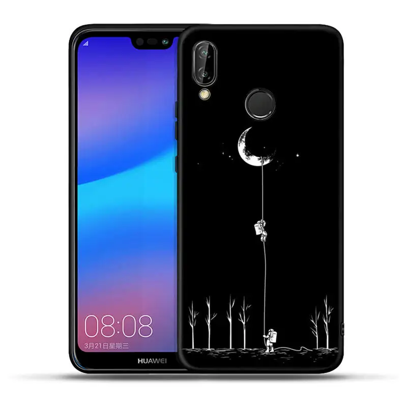 Чехол для телефона с узором для huawei mate 20 10 P30 P20 P10 P9 P8 Lite Pro P Smart Черный силиконовый чехол s Coque Fundas