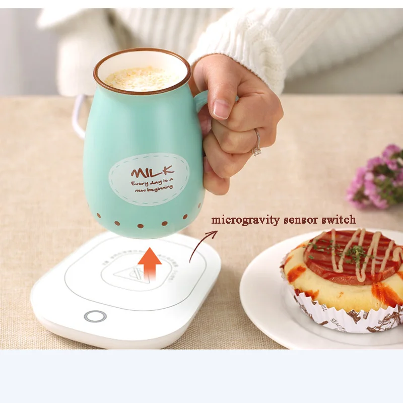 

220V Mini Portable Desktop Heater Hot Milk Machine Constant Temperaturet Household Warm Milk Cup Heating Coaster Mat