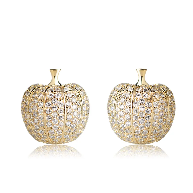 Женские медные серьги-гвоздики в форме яблока DAZ маленькие серьги золотого цвета