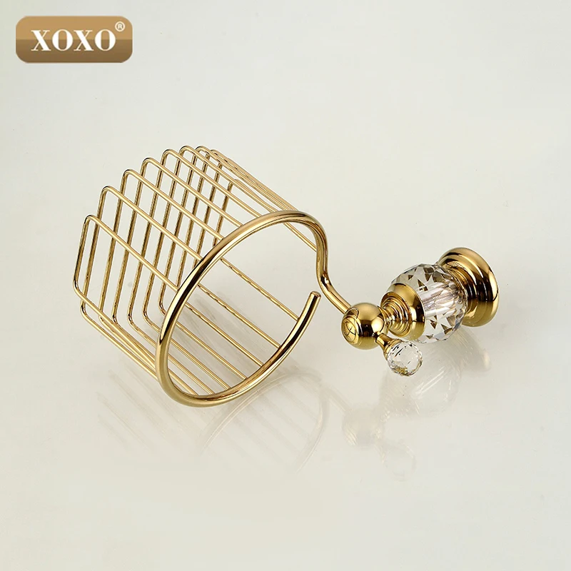 XOXO настенные аксессуары для ванной комнаты с золотыми кристаллами держатели