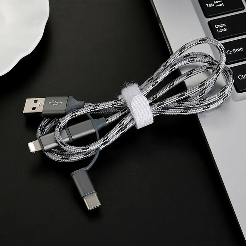 3в1 мобильный телефон USB кабель для зарядки данных для iPhone 7 8 X Micro usb type C кабель для зарядного устройства для Xiaomi huawei кабель для быстрой зарядки