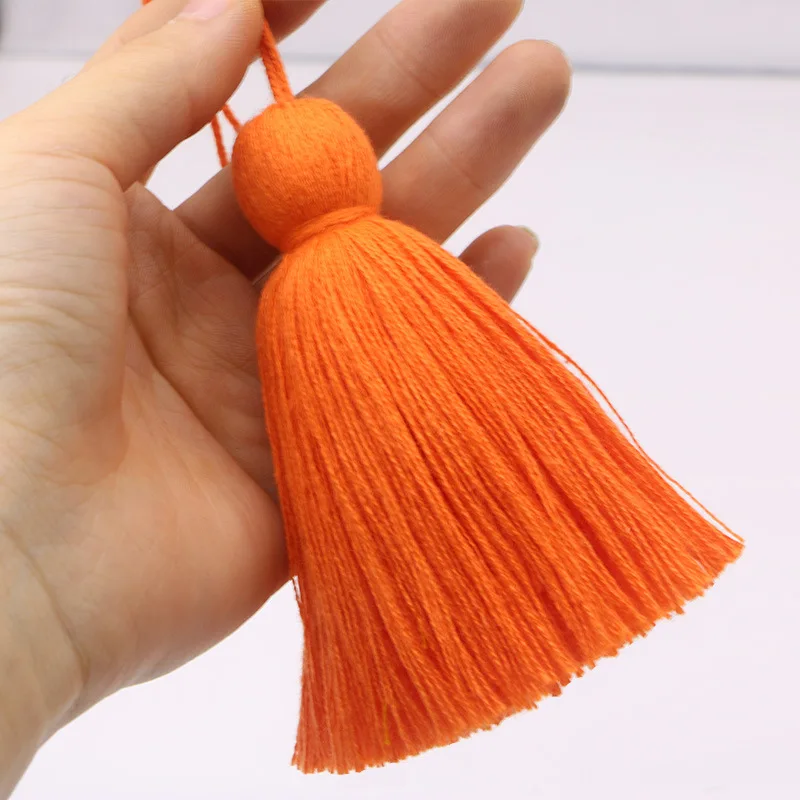 Orange 2 шт. супер толстый хлопок Ткань кисточки занавеска для дома одежды мешок декоративный аксессуары рукоделие Большая кисточка отделка - Цвет: Orange