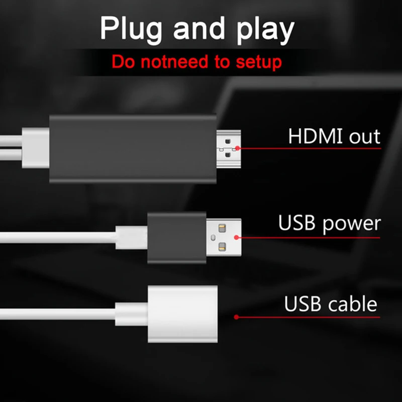 Зеркальный кабель HDMI телефон к ТВ HDTV адаптер для iPhone X/XS Max/7/8 Plus/iPad|Кабели HDMI| |
