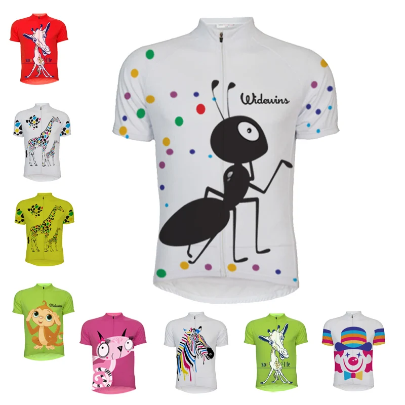 

widewins Cycling Jersey Animal Bike Jerseys 2019 road MTB bicycle Clothing Short Sleeve Ropa Ciclismo maillot white Racing top