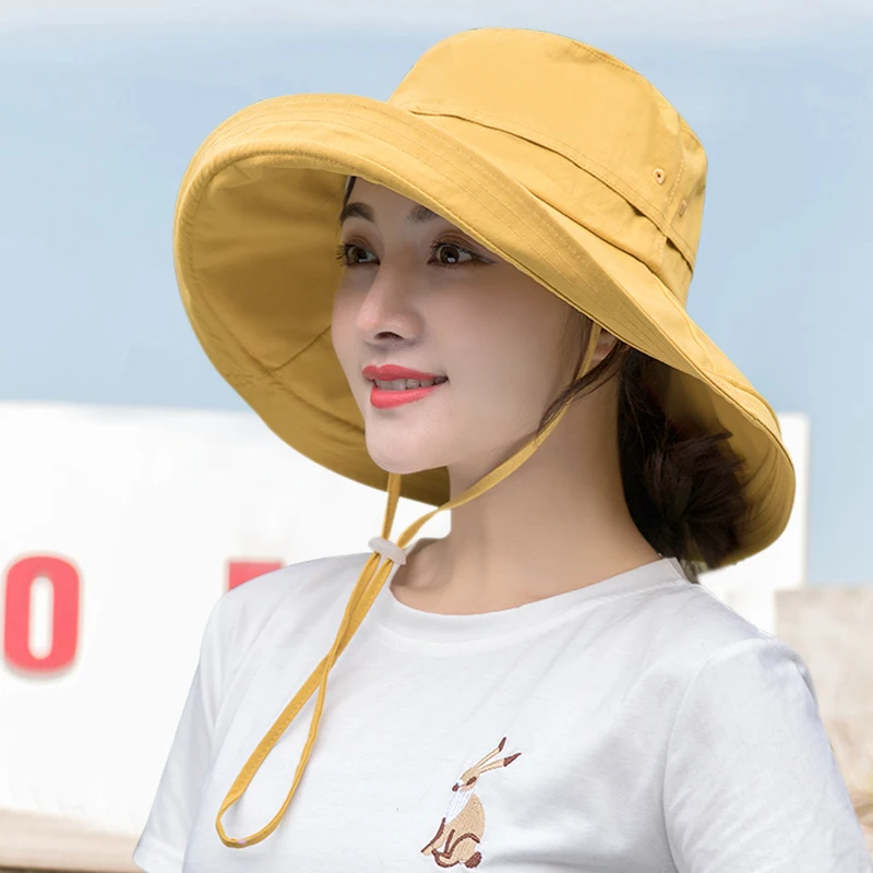 Летняя модная женская шляпа с защитой от УФ-лучей простые женские складные