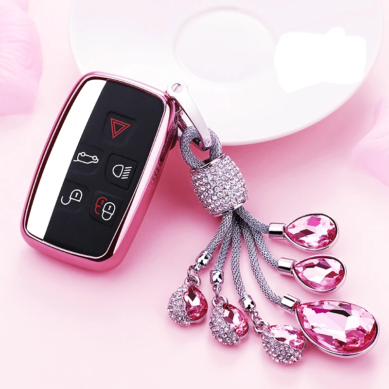 GPFORTYSIX high quality soft TPU + crystal Tears smart remote Car Key Case Cover For Land Rover Range Evoque/Jaguar | Автомобили и