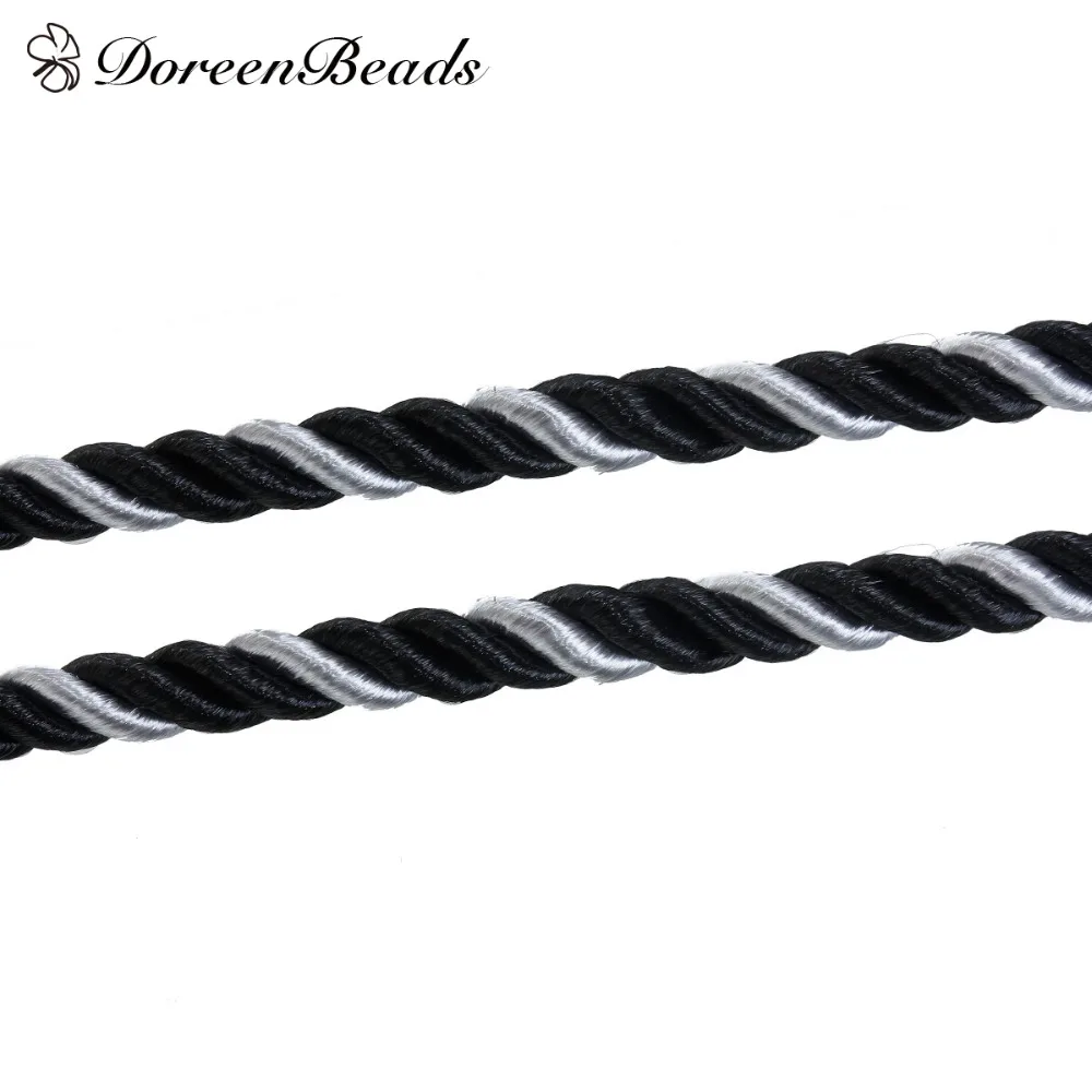 Экологичные хлопковые шнуры высокая прочность ювелирная веревка черного и