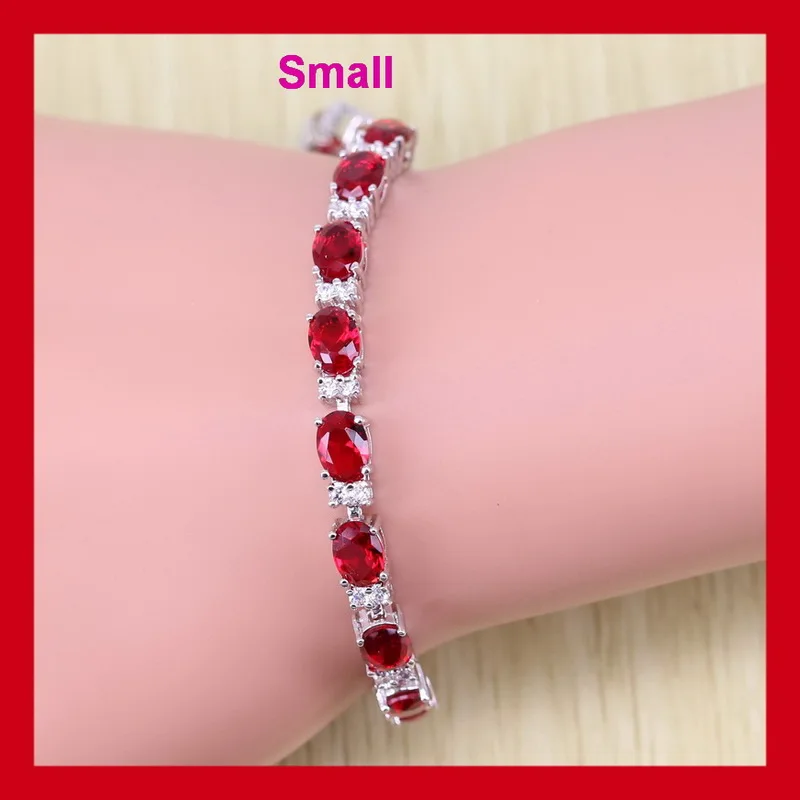 Харизматический красный гранат женский серебряный браслет Привлекательный