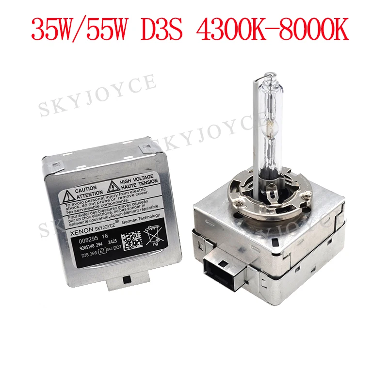 SKYJOYCE AC 55 Вт Xenon D1S HID лампы 4300 K 5000 K 6000 K 8000 K металлическое основание 35 Вт/55 Вт D1S D3S для автомобильных фар D1S ксеноновая лампа