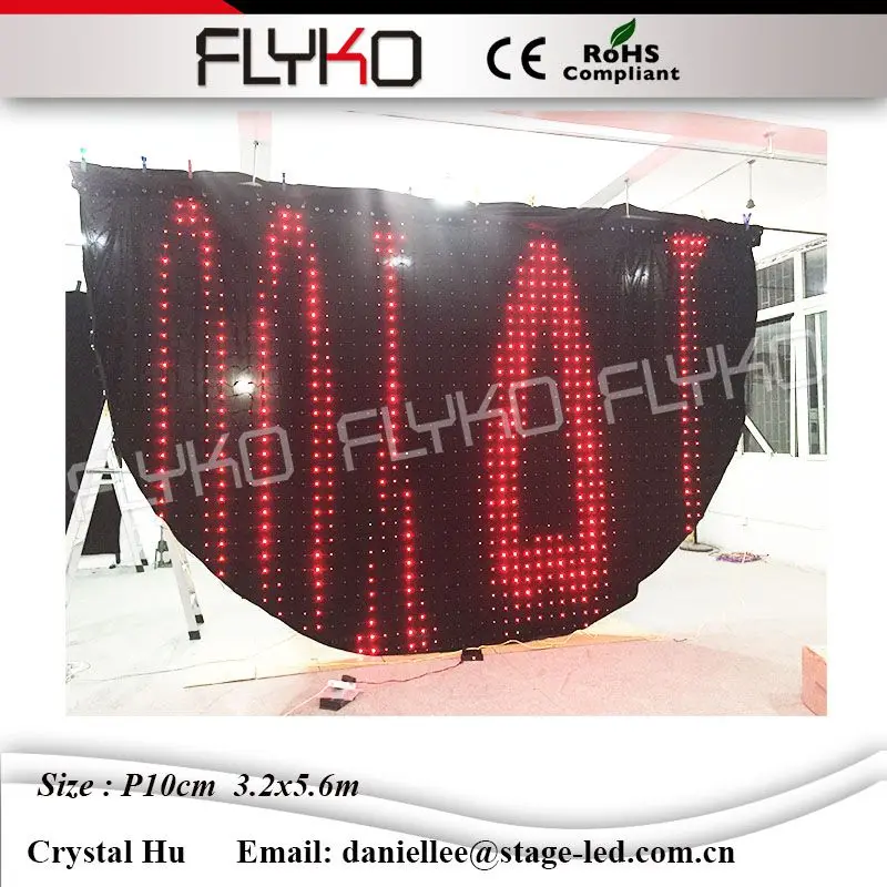 Background Led curtain Velvet cloth RGB3in1 full color Video Stage Wedding Bar led screen P10 3.2x5.6m Semicircle | Лампы и освещение