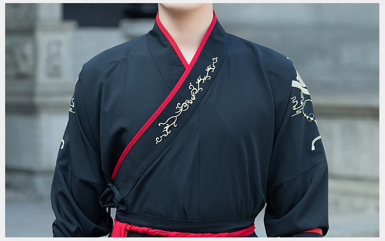 Мужской костюм Hanfu Женский сценический костюм Han Ele Мужская t одежда для выступлений мужской Традиционный китайский стиль Национальный комплект одежды DN3509