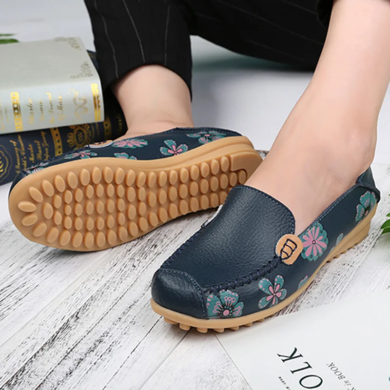 Лоферы BeckyWalk женские из натуральной кожи балетки на плоской подошве повседневные