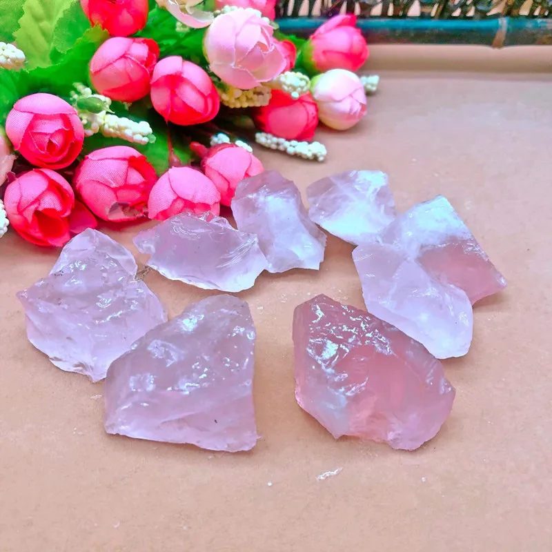 50 г натуральный сырой розовый кристалл кварца необработанный камень с лечебным