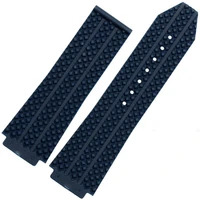 watch accessories silicone strap for hublot hublot yu ship rubber strap convex black white blue