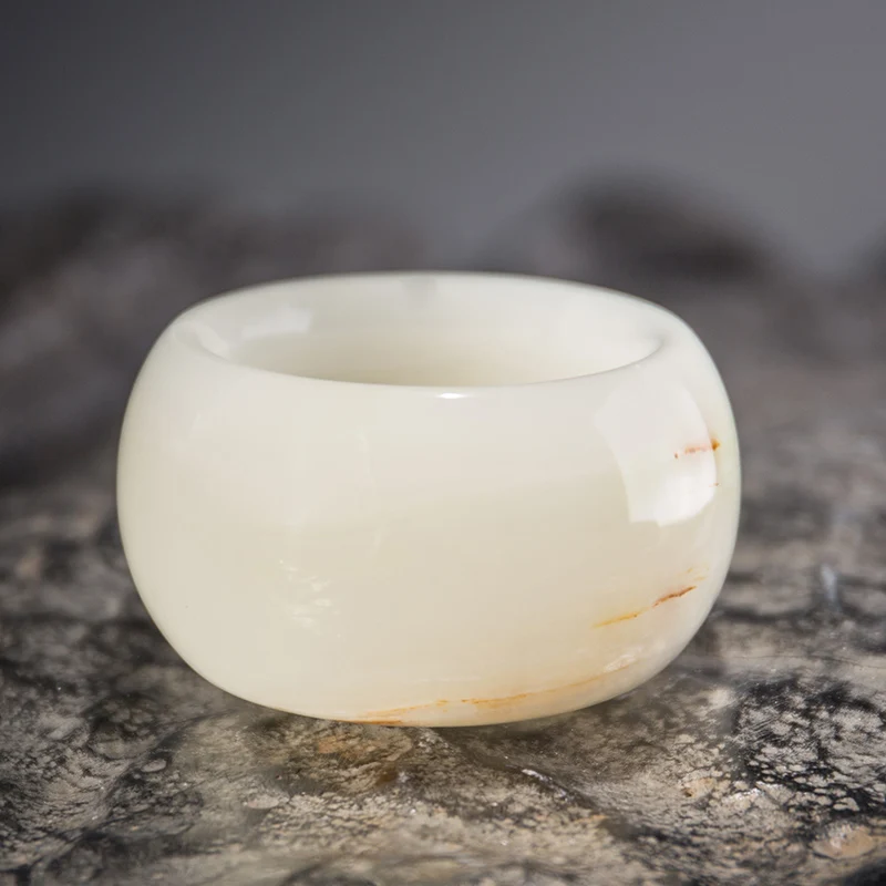 

50ml Boutique Teacup Natural Jade Health Care Master Cup Unique Tea Bowl White Jade Kung Fu Tea Sets Teaware Creative Home Decor