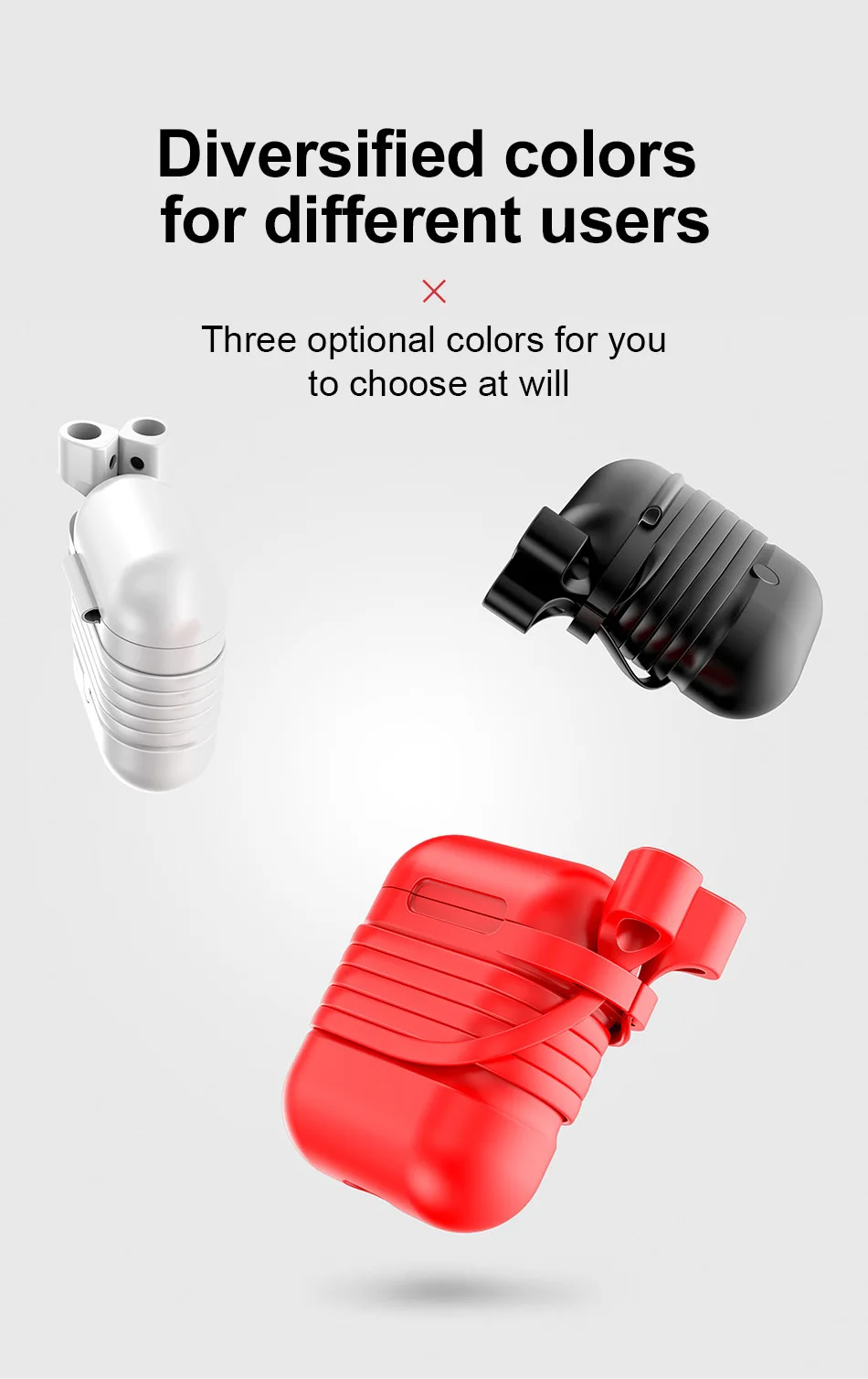 Baseus силиконовый чехол для Airpods, защитный чехол для Apple Airpods, чехол для зарядки с ремешком против потери, для Airpod Air pods
