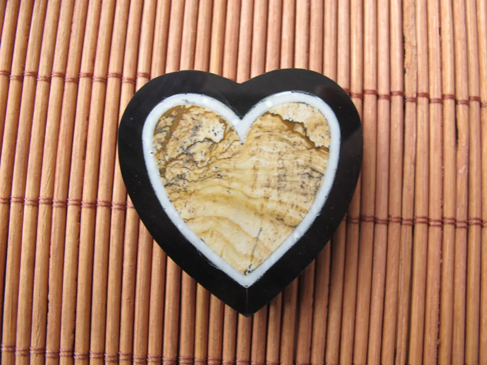 Подвеска из драгоценного камня 40 мм в форме сердца | Украшения и аксессуары