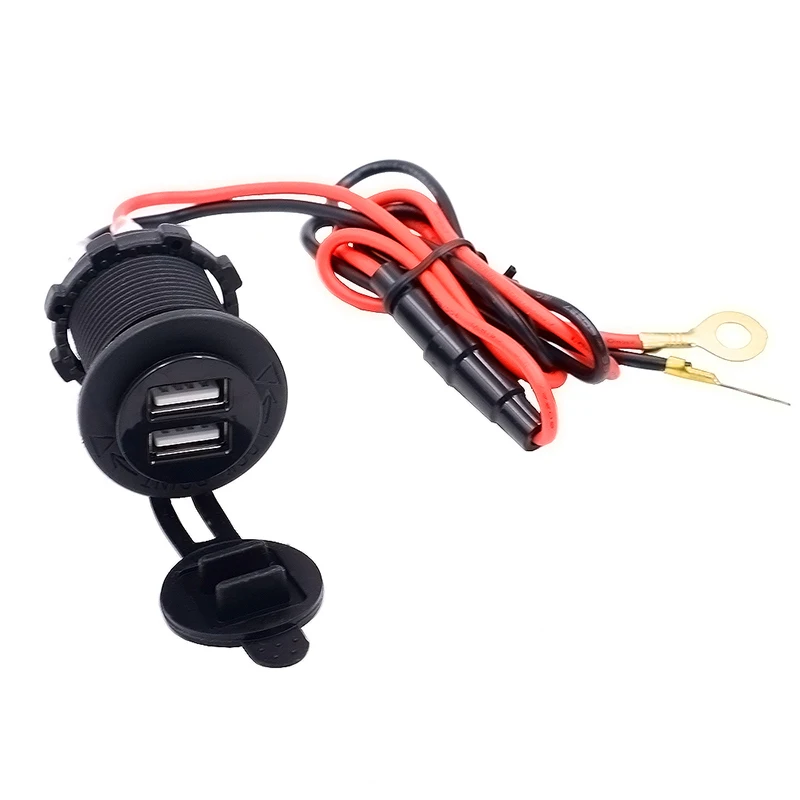 WUPP 12V разветвитель гнезда прикуривателя с двойным 2.1A USB выходным портом зарядное