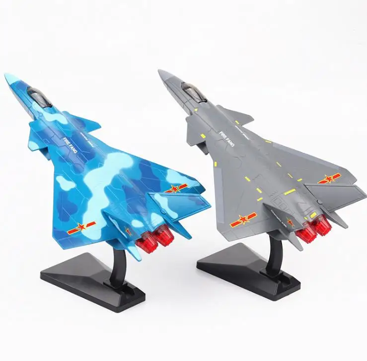 1: 72 Вытяните назад военная модель из сплава высокая имитация J20 игрушек со звуком